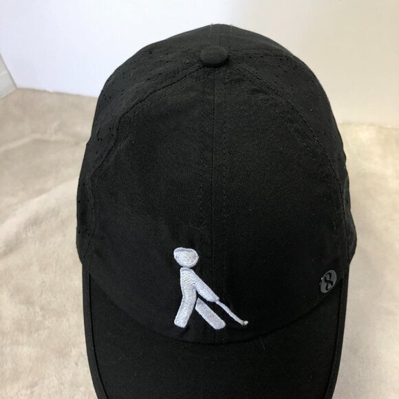 Black Golf Baseball Hat With Mesh Panels One Size Unisex - Picture 5 of 10